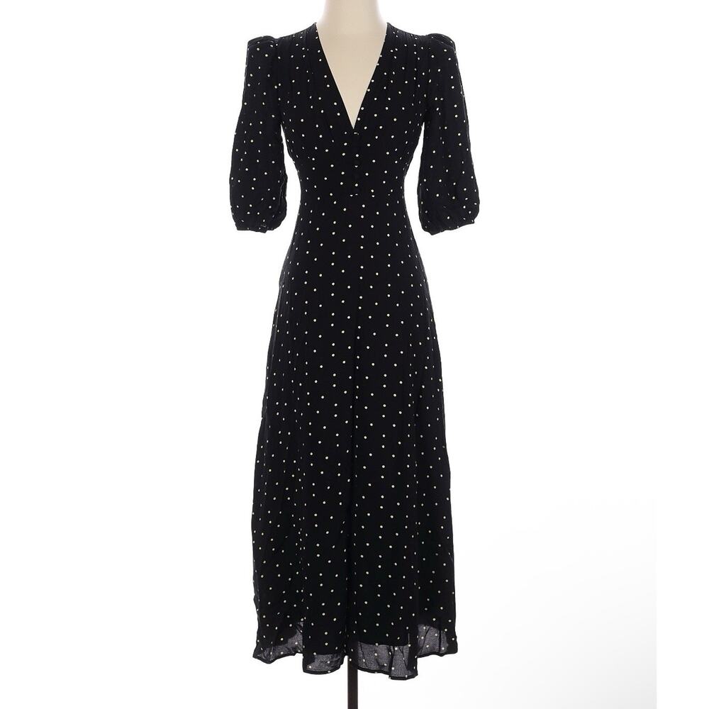 Women’s Adoore Dress Black Polka Dot Size 32